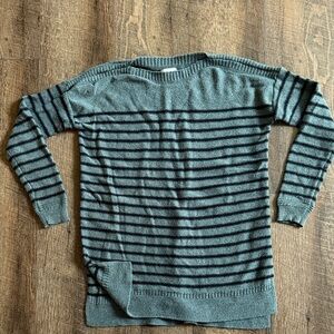 Old Navy Teal and Black Striped Women's Sweater
